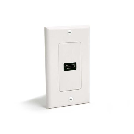 Single Outlet Female HDMI Wall Plate White Single Outlet Female HDMI Wall Plate White